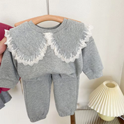 Cozy Baby-Set | Lässiges Rundhals-Set mit Langarm-Oberteil und Hose