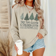 Mia Schriftzug-Sweater | Sweatshirt mit Baum und Schriftzug