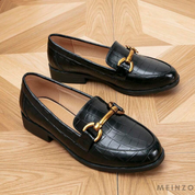 Sophia Loafers | Metallische Kettendetails bei flachen Damenloafers