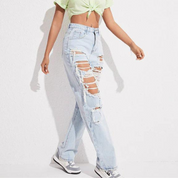 Anna Jeans | Zerrissene High-Waist-Denim-Jeans für den Sommer