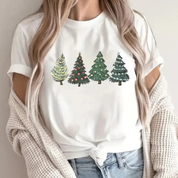 Mara Festliches Shirt | Damen-Oberteil mit Tannenbaum-Motiv