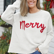 Lina Damen-Sweater | Merry Weihnachtspullover für festliche Anlässe