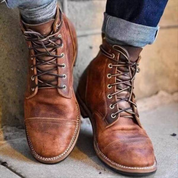 Walter Stiefel | Hochwertige Lederstiefel Herren Vintage für Winter