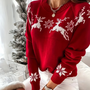 Lena Sweater mit Print | Damen-Sweater mit Rundhalsausschnitt und Design