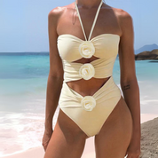 Peachtan Badeanzug | Strandkleidung mit hoher Taille für Damen | Braut Badeanzug für Frauen