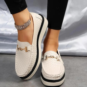 Anke Loafers | Bequeme, gewebte Plateau-Loafers für Damen