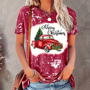 Anna Festliches Weihnachts-Shirt | Klassisches Oberteil mit "Merry Christmas" Aufdruck