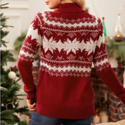 Ella Weihnachtssweater | Damen-Sweater mit Schneeflocken für festliche Anlässe