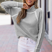 Greta Rollkragen | Grauer Pullover – stilvoll und bequem