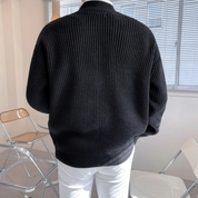 Klaus Pullover | Bequemer Strickpullover im lockeren Schnitt mit Reißverschluss-Design