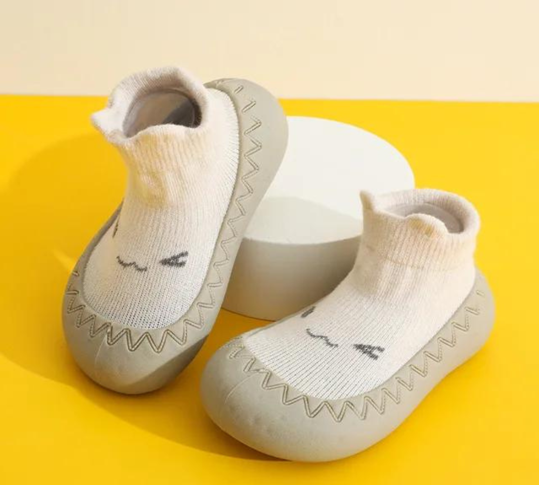 Comfortable Kinderschuhe | Niedliche Schuhe mit süßem Gesichtsdruck und weicher Gummisohle