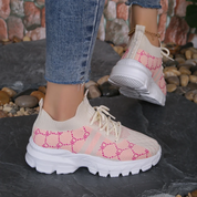 Chunky Sneakers | Damen-Sneaker mit geometrischem Muster und leichter Bauweise