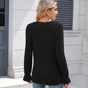 Zara Pullover | Eleganter Pullover mit gewebtem Rundhalsausschnitt für Damen