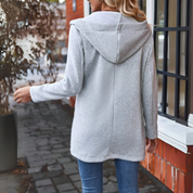 Evelyn Sweatjacke | Lange Damenjacke mit Zipper