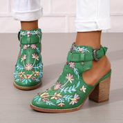 Emma Stiefel | Orthopädische Knöchelstiefel mit Blumenstickerei