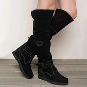 Vintage Stiefel | Hohe Wildleder Stiefeletten im Retro Boho Stil