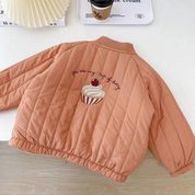 Cozy Kinder Jacken | Gemütliche bestickte Fleece-Baumwolljacke mit Reißverschluss