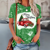 Anna Festliches Weihnachts-Shirt | Klassisches Oberteil mit "Merry Christmas" Aufdruck