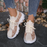 Chunky Sneakers | Damen-Sneaker mit geometrischem Muster und leichter Bauweise