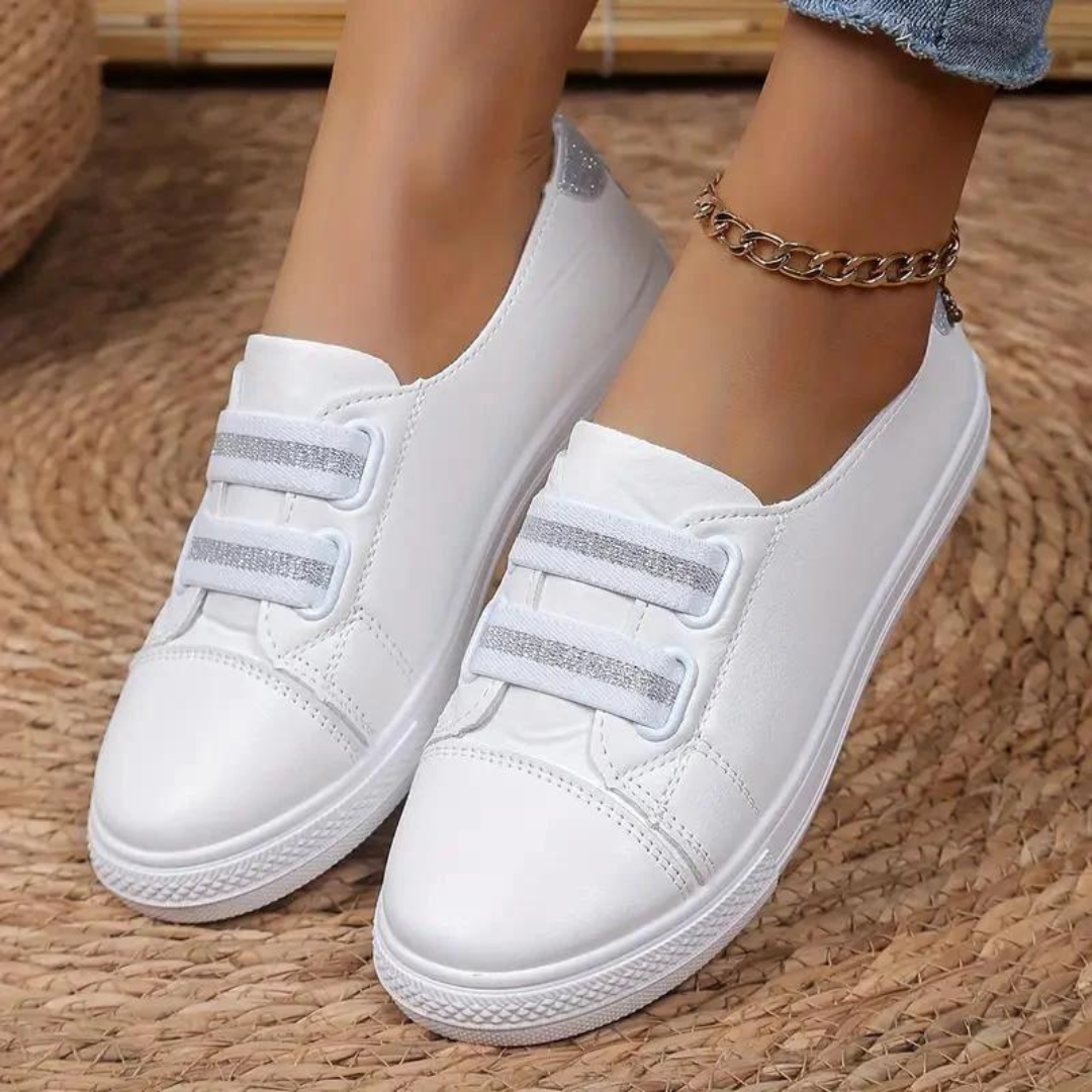 Anke Sneakers | Weiße Slip-On Damenschuhe zum Gehen