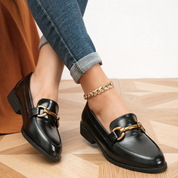 Emilia Loafer | Damen-Metallic-Kettenverzierungslatscher