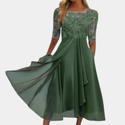 Sophia Kleid | Elegantes Mesh-Kleid mit halben Ärmeln für festliche Anlässe