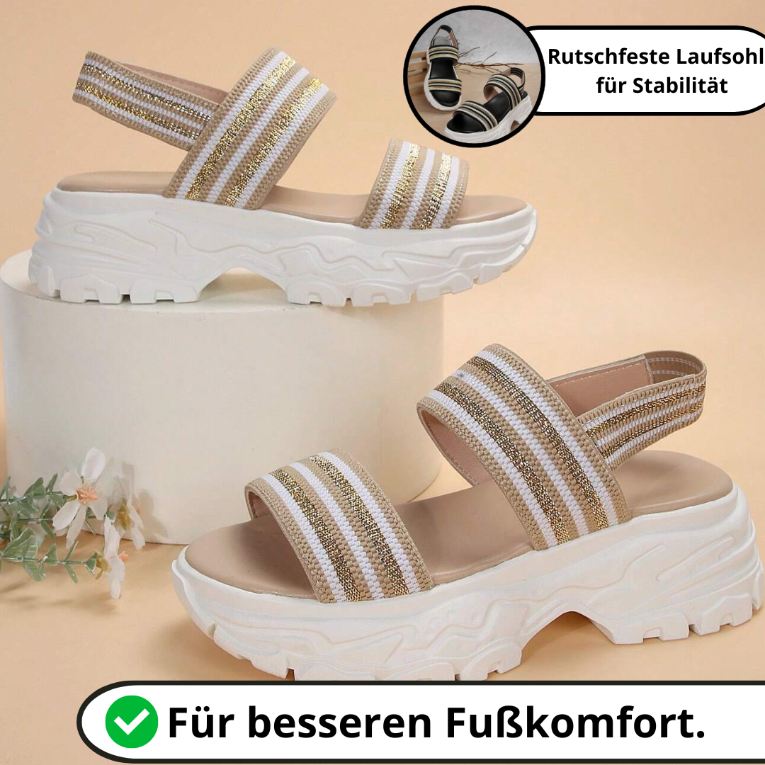 Bertha sandalen | Schicke und bequeme Damen-Strickkeilsandalen für den Sommer