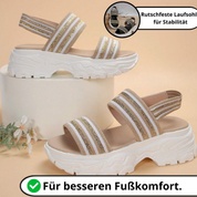 Bertha sandalen | Schicke und bequeme Damen-Strickkeilsandalen für den Sommer