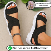 Knitted Sandalen | Elegante Damen-Dickschicht-Sandalen für schicken Komfort