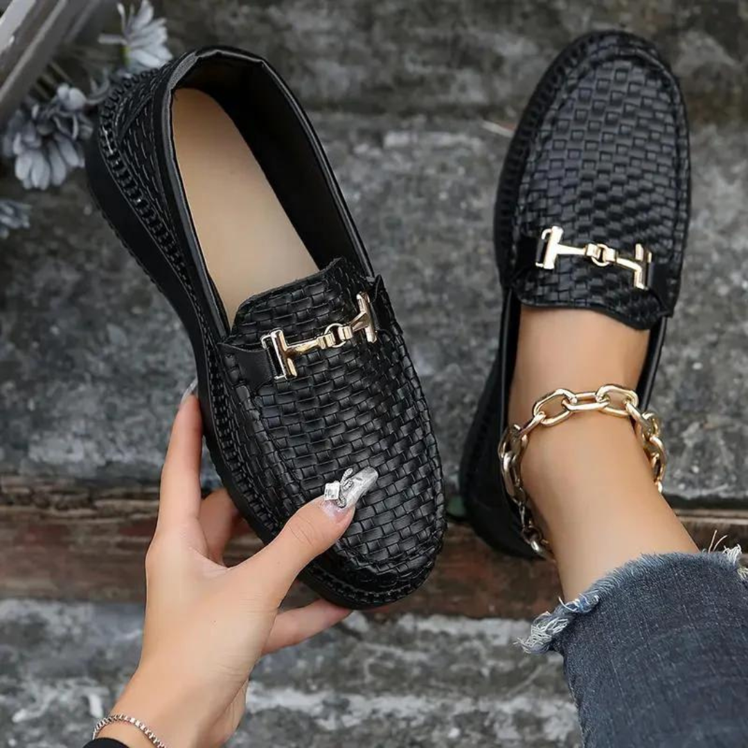 Anke Loafers | Bequeme, gewebte Plateau-Loafers für Damen