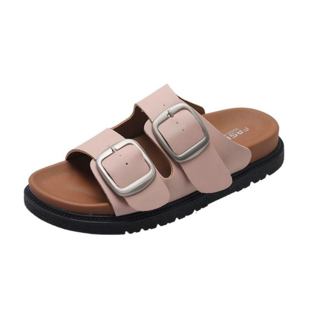 Emma Sandalen | Damen-Stilvolle Sandalen mit weicher Sohle und doppelten Schnallenbändern