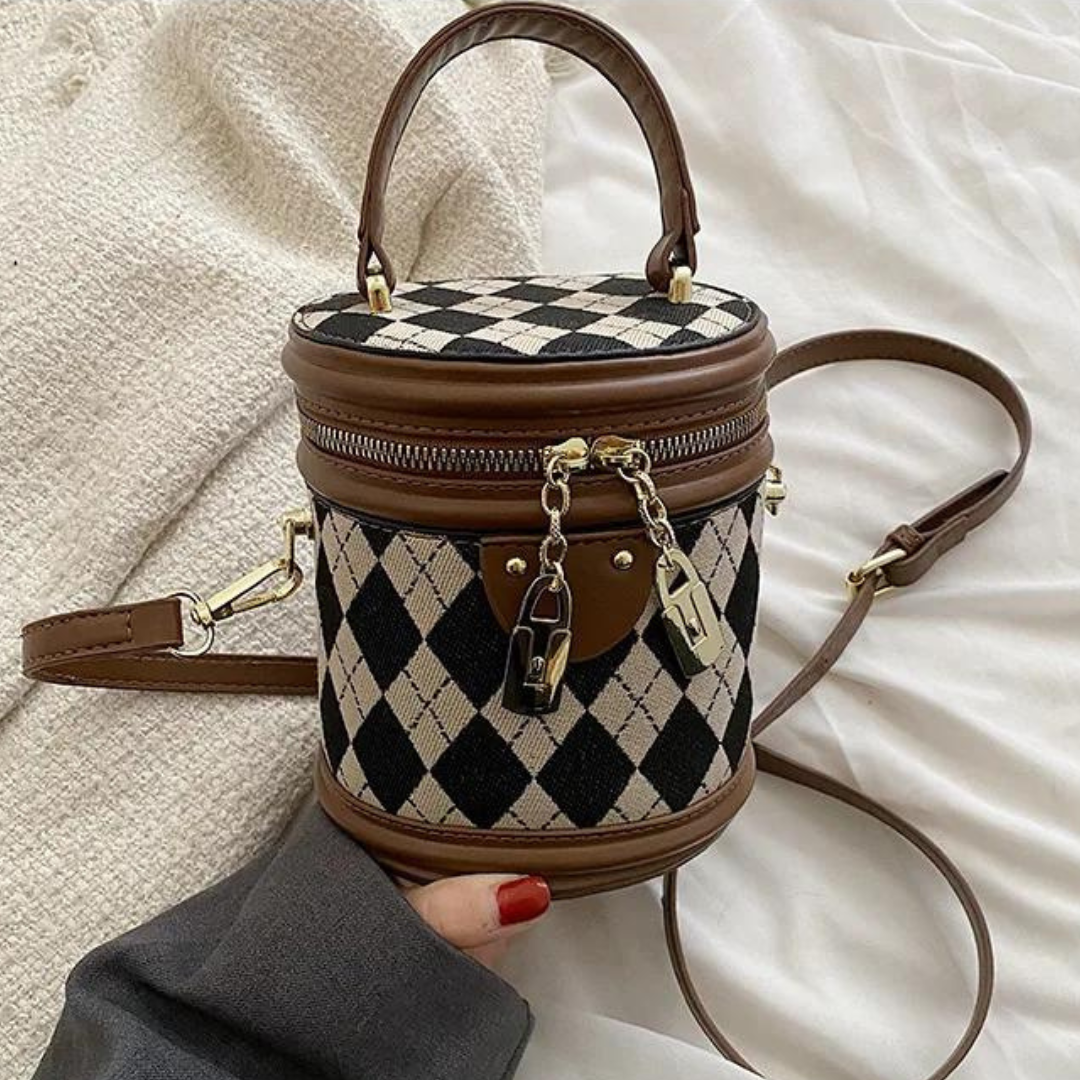 Hannah Tasche | Luxuriöse Designer-Bucket-Schultertasche mit Reißverschluss-Design