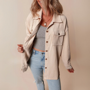 Els Oversize-Jacke | Damenjacke mit Taschen und breiten Schultern