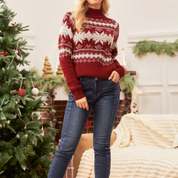 Ella Weihnachtssweater | Damen-Sweater mit Schneeflocken für festliche Anlässe