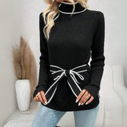 Elli Turtleneck | Zeitloser Rollkragenpullover in Schwarz und Weiß