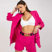 Klara Set | Damen Langarm-Blazer und hoch taillierte Shorts für den Sommer