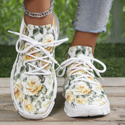 Bequeme florale Füße | Orthopädische Freizeitschuhe für Frauen mit Blumenmuster