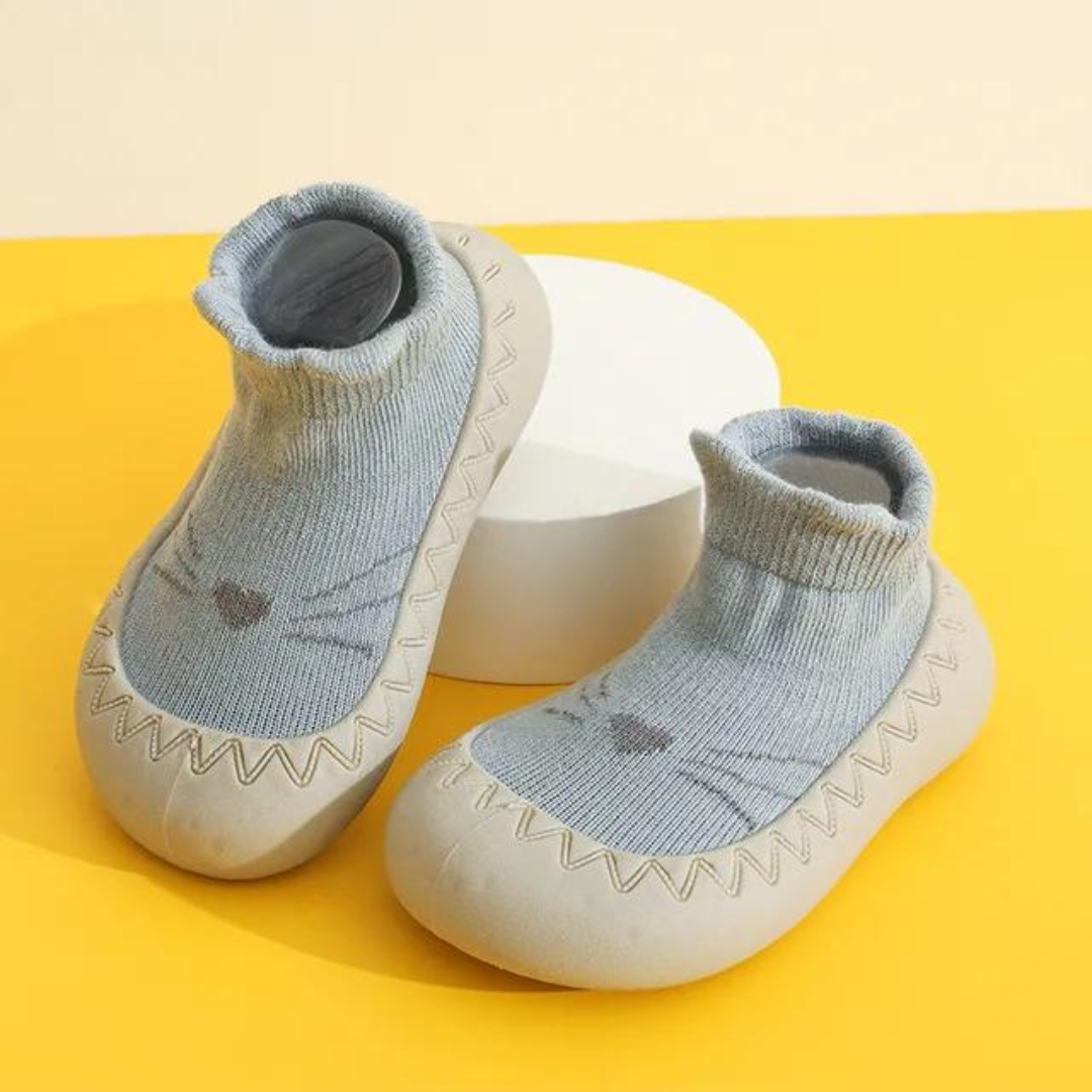 Comfortable Kinderschuhe | Niedliche Schuhe mit süßem Gesichtsdruck und weicher Gummisohle