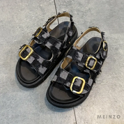 Emma Sandalen | Damen Plateausandalen mit Denimriemen für einen schicken Look