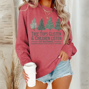 Mia Schriftzug-Sweater | Sweatshirt mit Baum und Schriftzug