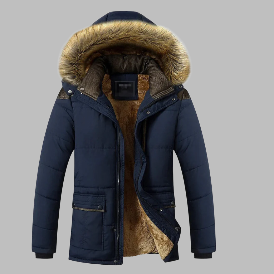 AlpineVoyage Parka | Lange Wasserdichte Winterjacke für Herren mit Pelzkragen und Fleece-Fütterung