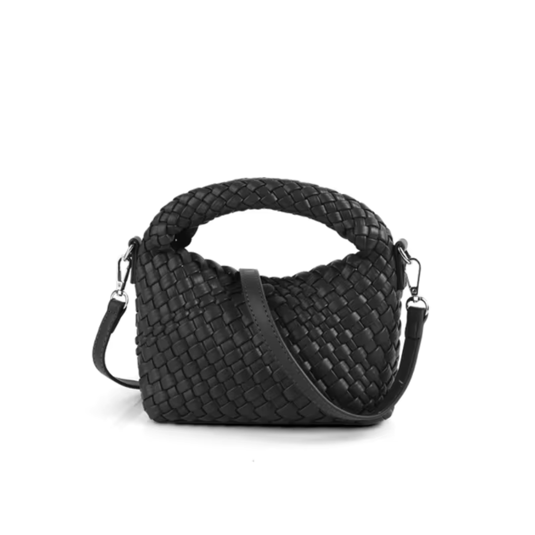 Frieda Tasche | Trendige Mini-Tasche aus geflochtenem PU-Leder für den täglichen Stil