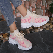 Chunky Sneakers | Damen-Sneaker mit geometrischem Muster und leichter Bauweise