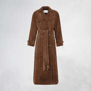 Sarah Jacke | Bequemer Trenchcoat aus Wildleder