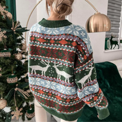 Lässiger Strickpullover für Damen | Warmer Pullover ideal für den Winter und Weihnachten