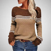 Lara - Damenpullover | Gestreiftes Design