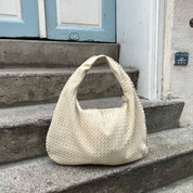 Mia Ledertasche | Geflochtene Damen Schultertasche für den Alltag