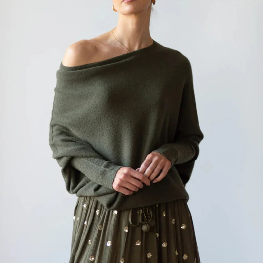 Denise Pullover | Off-Shoulder-Damenpullover für Eleganz