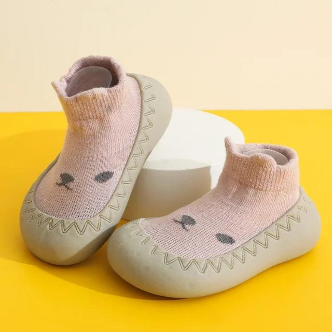 Comfortable Kinderschuhe | Niedliche Schuhe mit süßem Gesichtsdruck und weicher Gummisohle