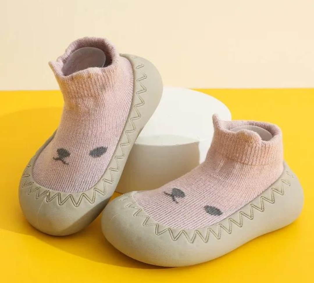 Comfortable Kinderschuhe | Niedliche Schuhe mit süßem Gesichtsdruck und weicher Gummisohle